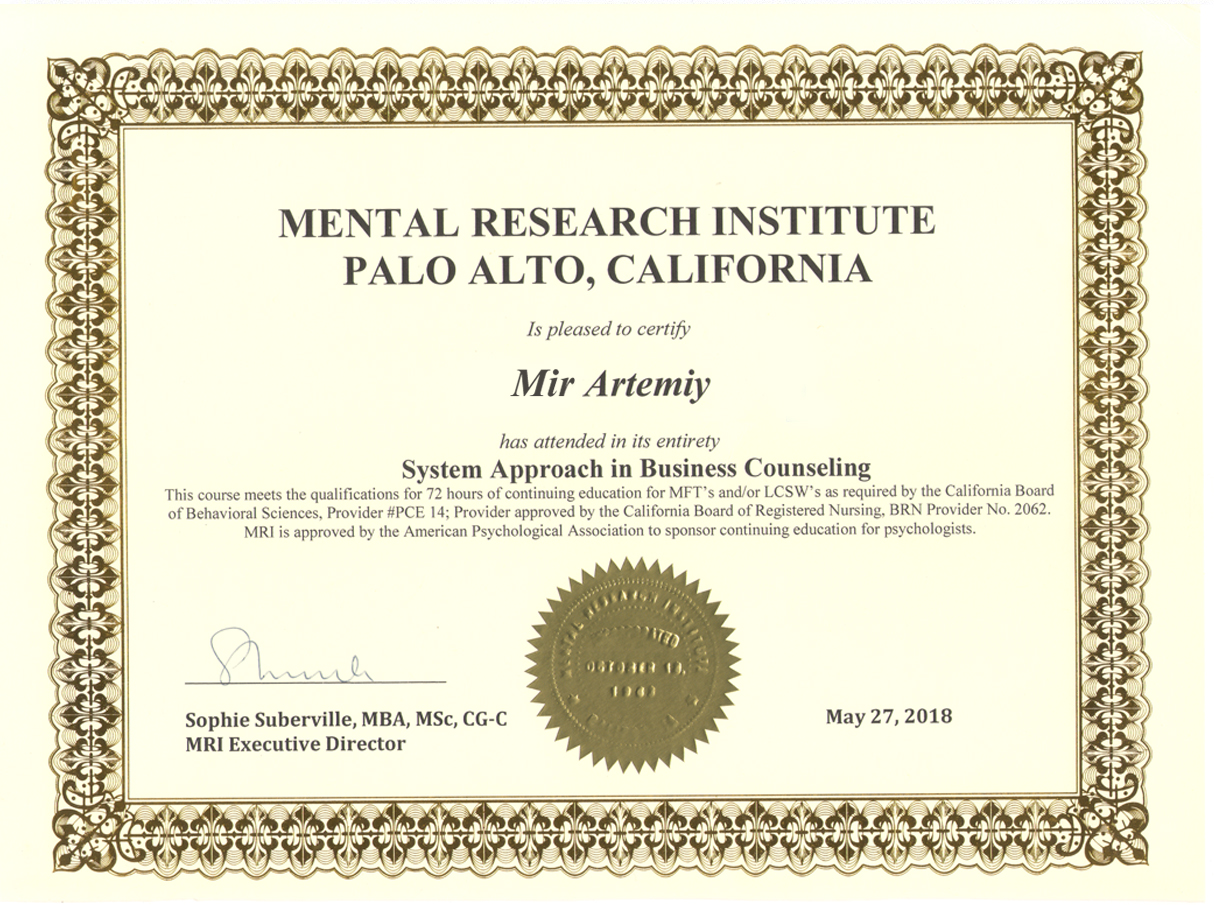 Certificate 1